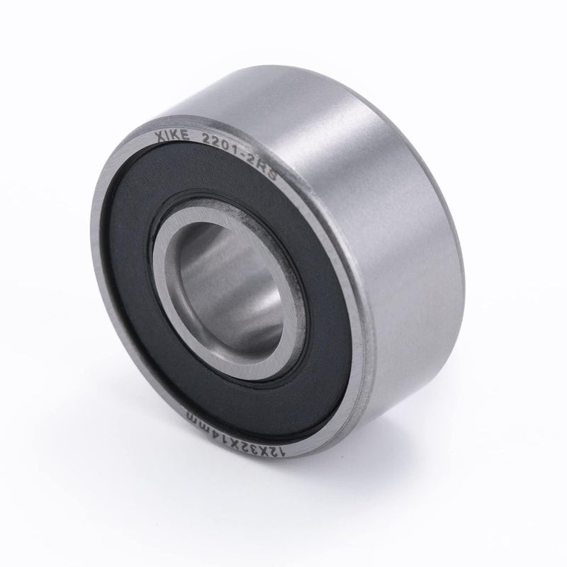 Xike 1 Pcs 2201-2RS Sealed Self-Aligning Ball Bearings 12x32x14mm, Lubricated and Chrome Steel Fits DIY/Fans/Industrial/Agriculture/Pulp/Paper/Beverage/Textile/Material Handling Machinery. - Image 3